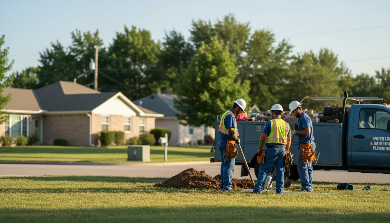 Residential water line and bathroom plumbing service in Mogadore, OH